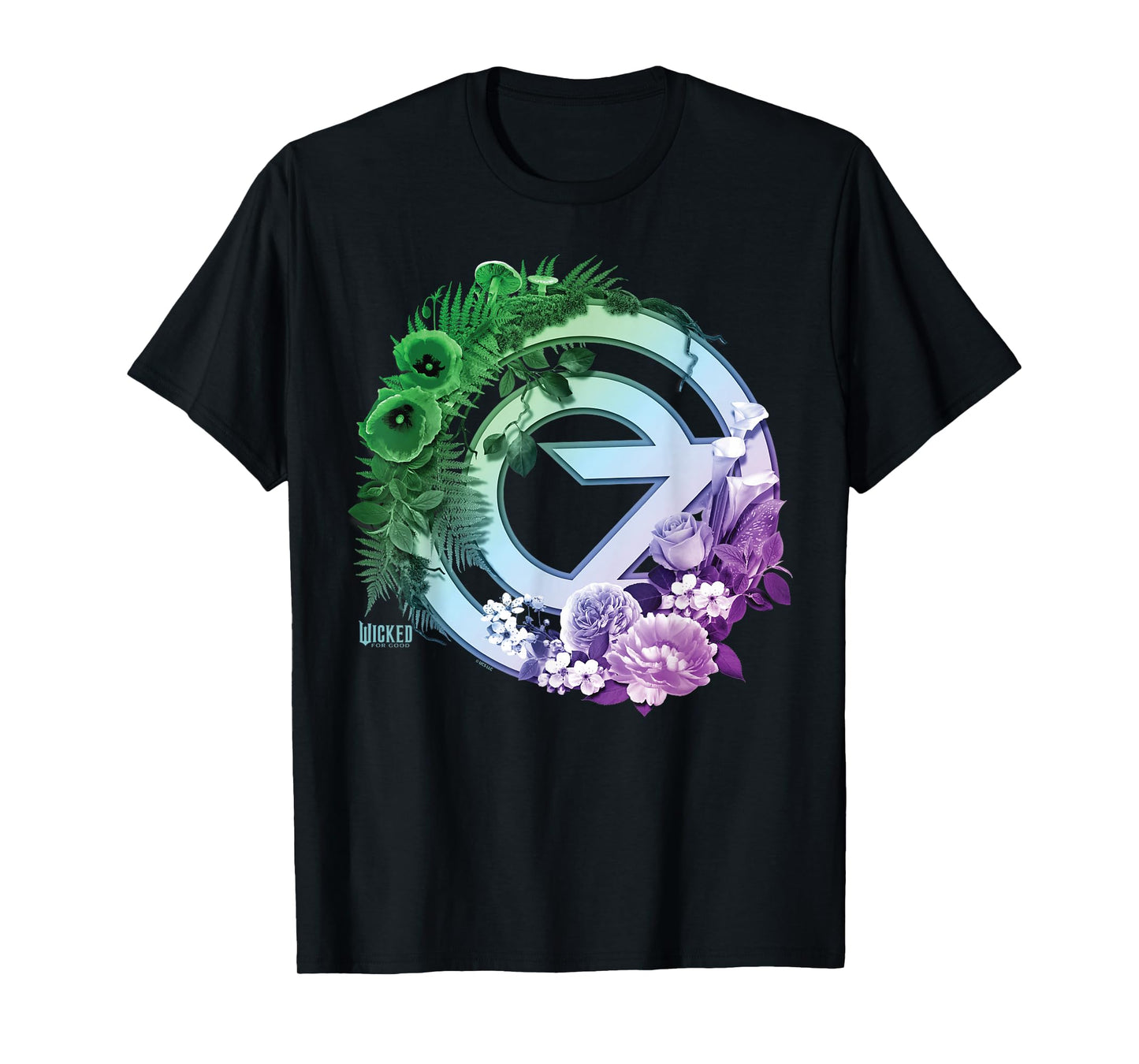 Wicked: For Good Oz Logo Floral and Vine T-Shirt