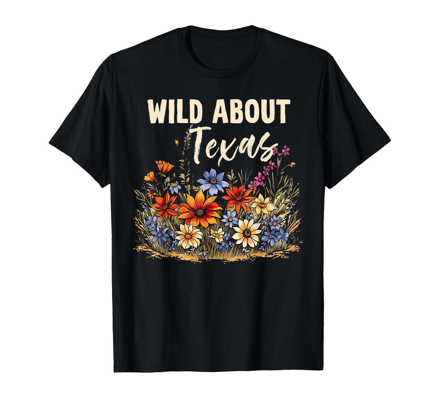 Wildflower Fields Wildflowers Bluebonnet Texas Spring T-Shirt
