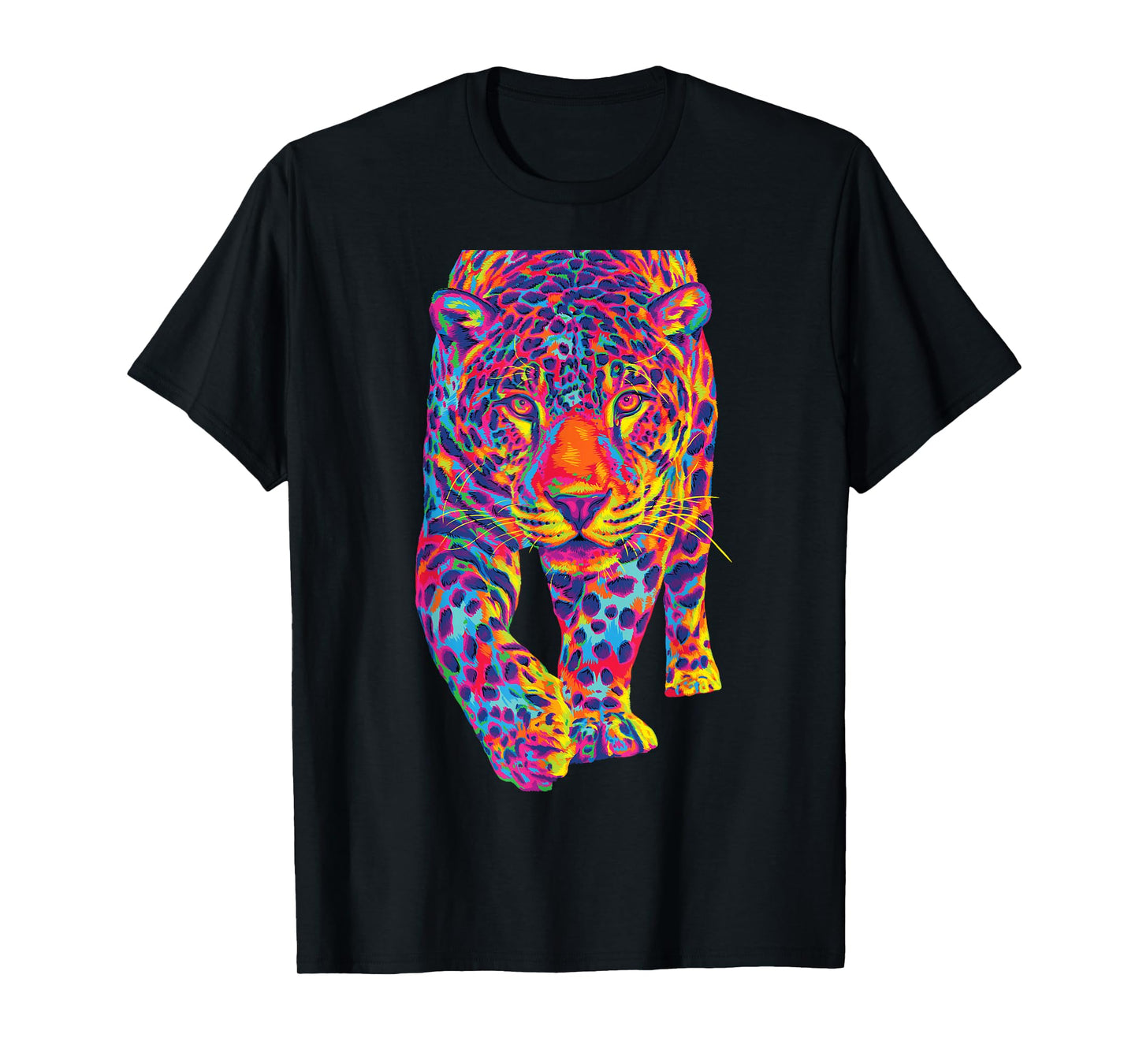 Rainbow Jaguar Abstract Colorful Cat Lover T-Shirt