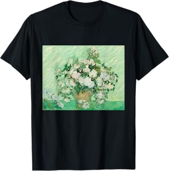Vincent van Gogh Vase of Roses Art T-Shirt