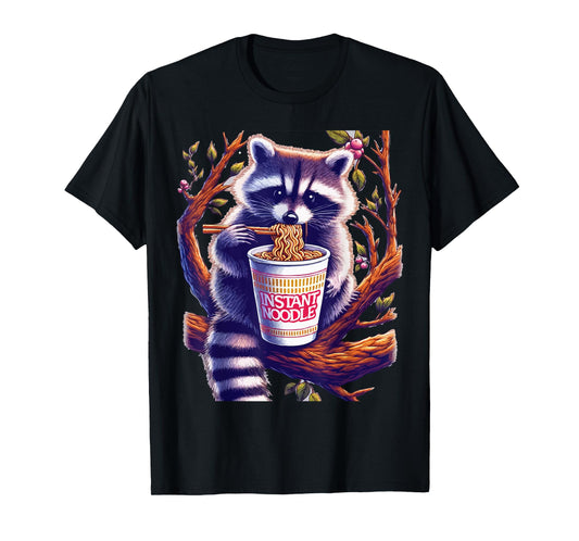 Raccoon Eating Instant Noodle Cup T-Shirt