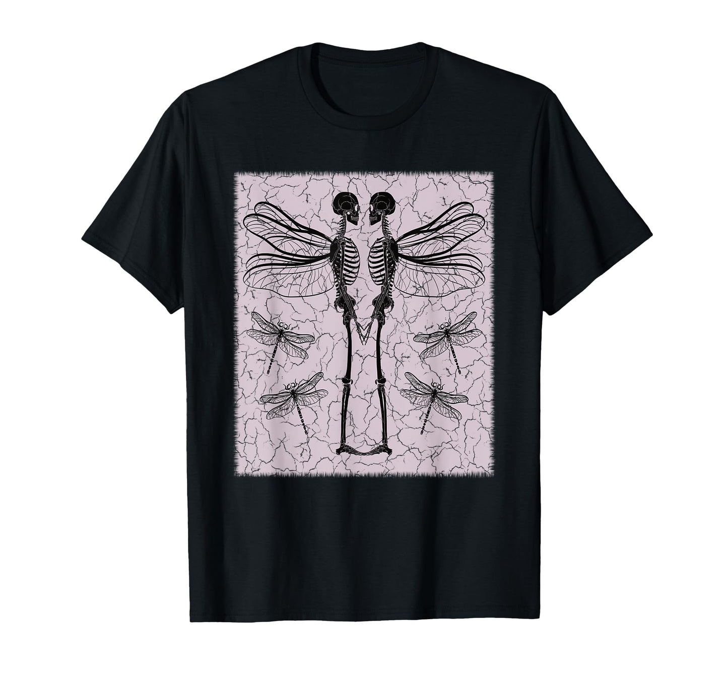 Skeleton Fairy Dragonfly Grunge Fairycore Aesthetic Goth Gothic T-Shirt