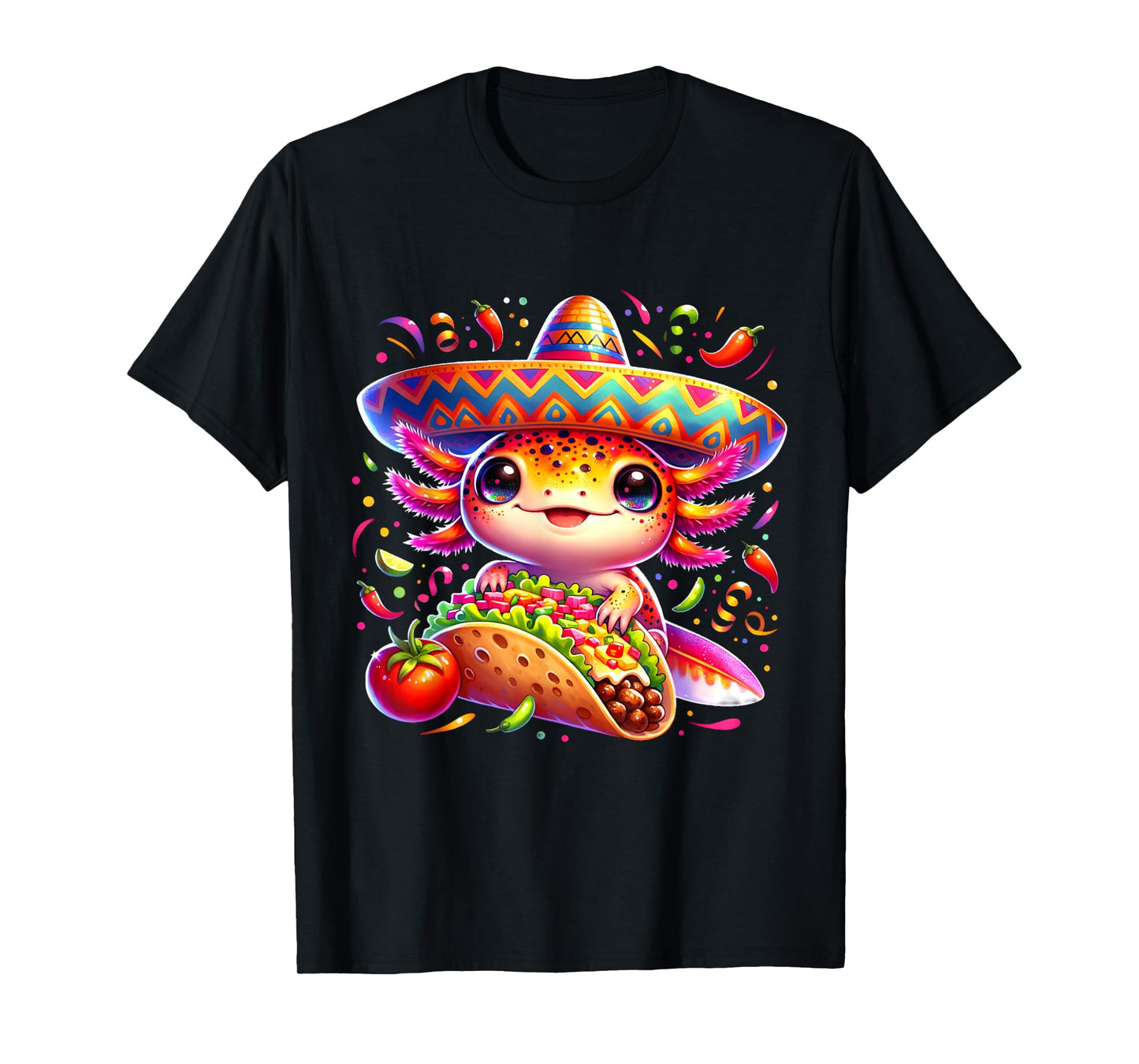 Axolotl Taco Cinco de Mayo Boys Girls Axolotl Cinco de Mayo T-Shirt