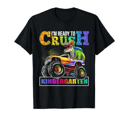 Back To School Boy Dinosaur I'm Ready To Crush Kindergarten T-Shirt