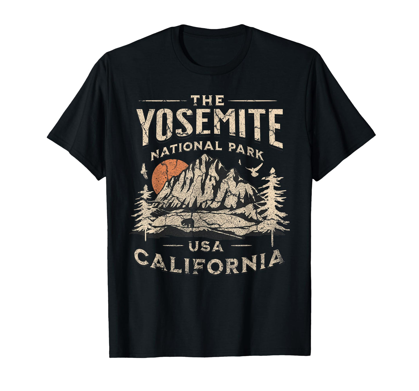 Yosemite National Park California Hike Outdoors Vintage T-Shirt