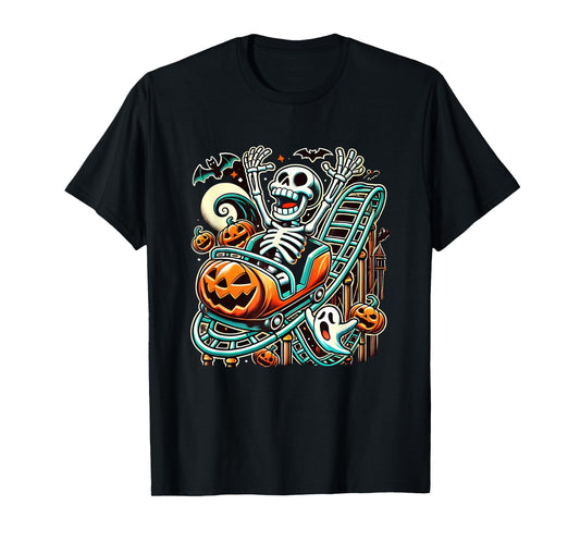 Halloween Skeleton Roller Coaster T-Shirt