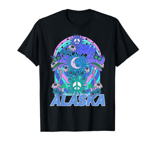 Alaska Retro Vintage Mountains & Outdoors Wilderness State T-Shirt