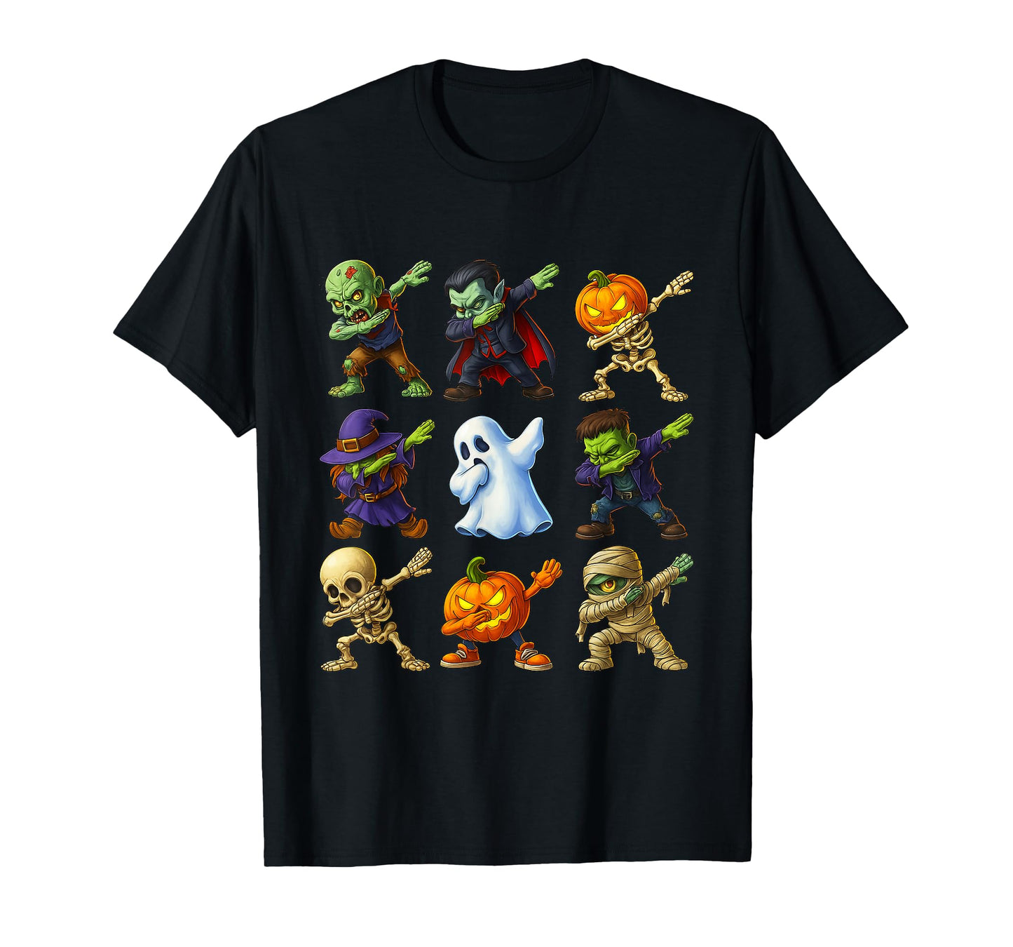 Funny Trick or Treat Dabbing Skeleton Halloween Costume Kids T-Shirt
