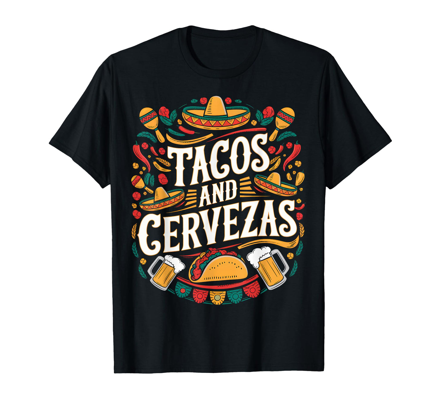 Tacos and Cervezas Mexican Fiesta T-Shirt