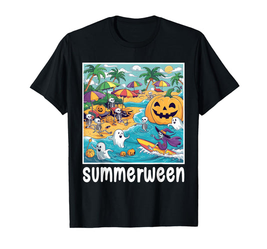 Halloween Summer Celebrate Summerween Vibes Men Women Girls Kids T-Shirt