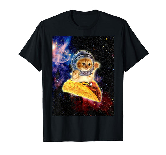 Crazy Space Taco Cat Funny T-Shirt v2