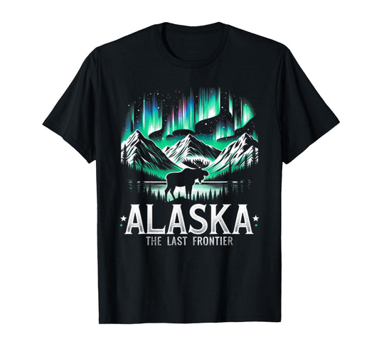 Alaska Day The Last Frontier Alaska Mountain Moose Souvenir T-Shirt