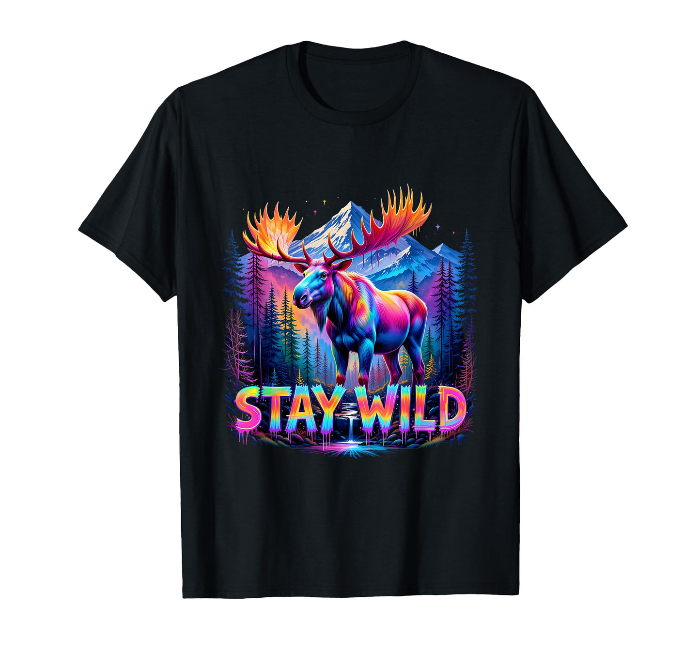 Nature Adventure Stay Wild Team Wilderness Bear Mountain T-Shirt