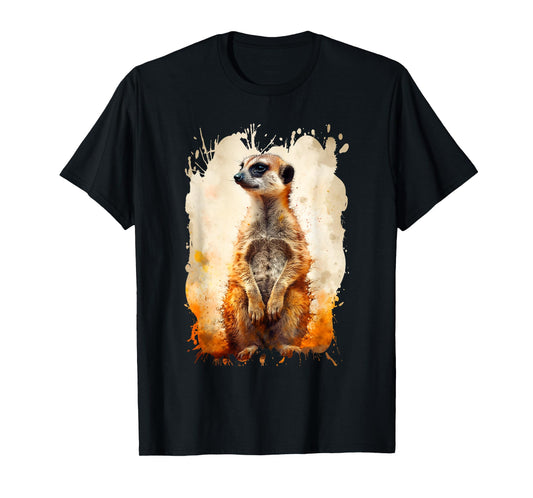 Cute Meerkat In Desert Animal Meerkat Lover Men Women Kids T-Shirt