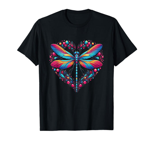 Dragonfly Love Spiritual Colorful Dragonflies Art Garden T-Shirt
