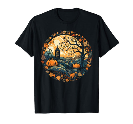 Cottagecore Pumpkins Fall Thanksgiving Women's Graphic T-Shirt