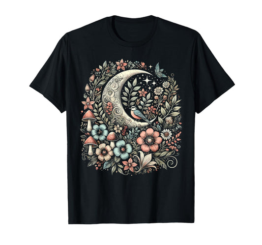 Aesthetic Retro Goblincore and dark Cottagecore Mushroom T-Shirt