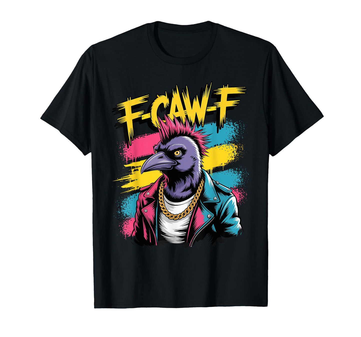 Funny F-Caw-F Crow Punk Humor FCAWF Crow Meme T-Shirt