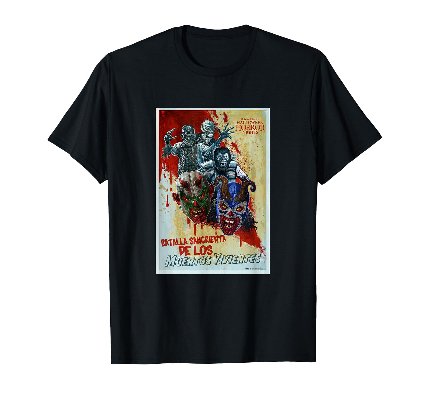 Halloween Horror Nights Luchadores Monstruosos T-Shirt
