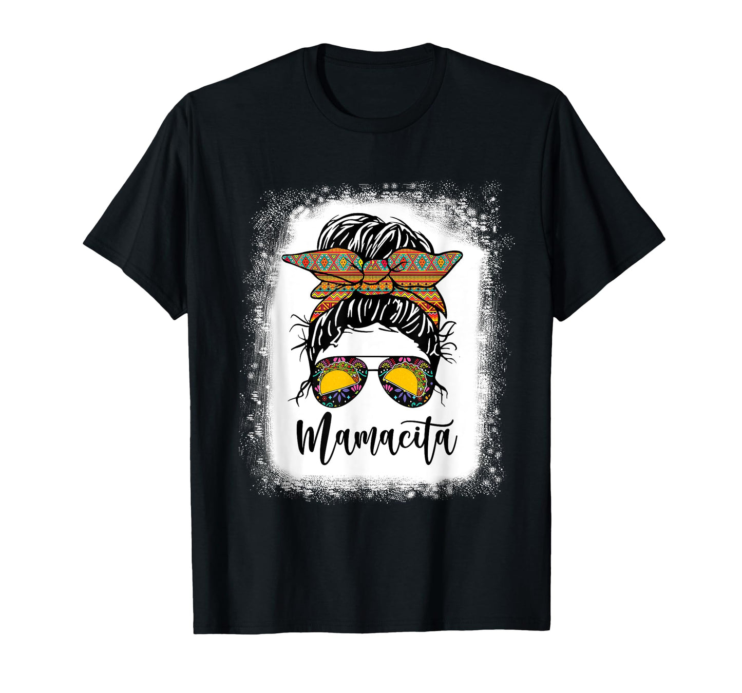 Mamacita Shirt For Women Messy Bun Tacos 5 De Mayo Fiesta T-Shirt