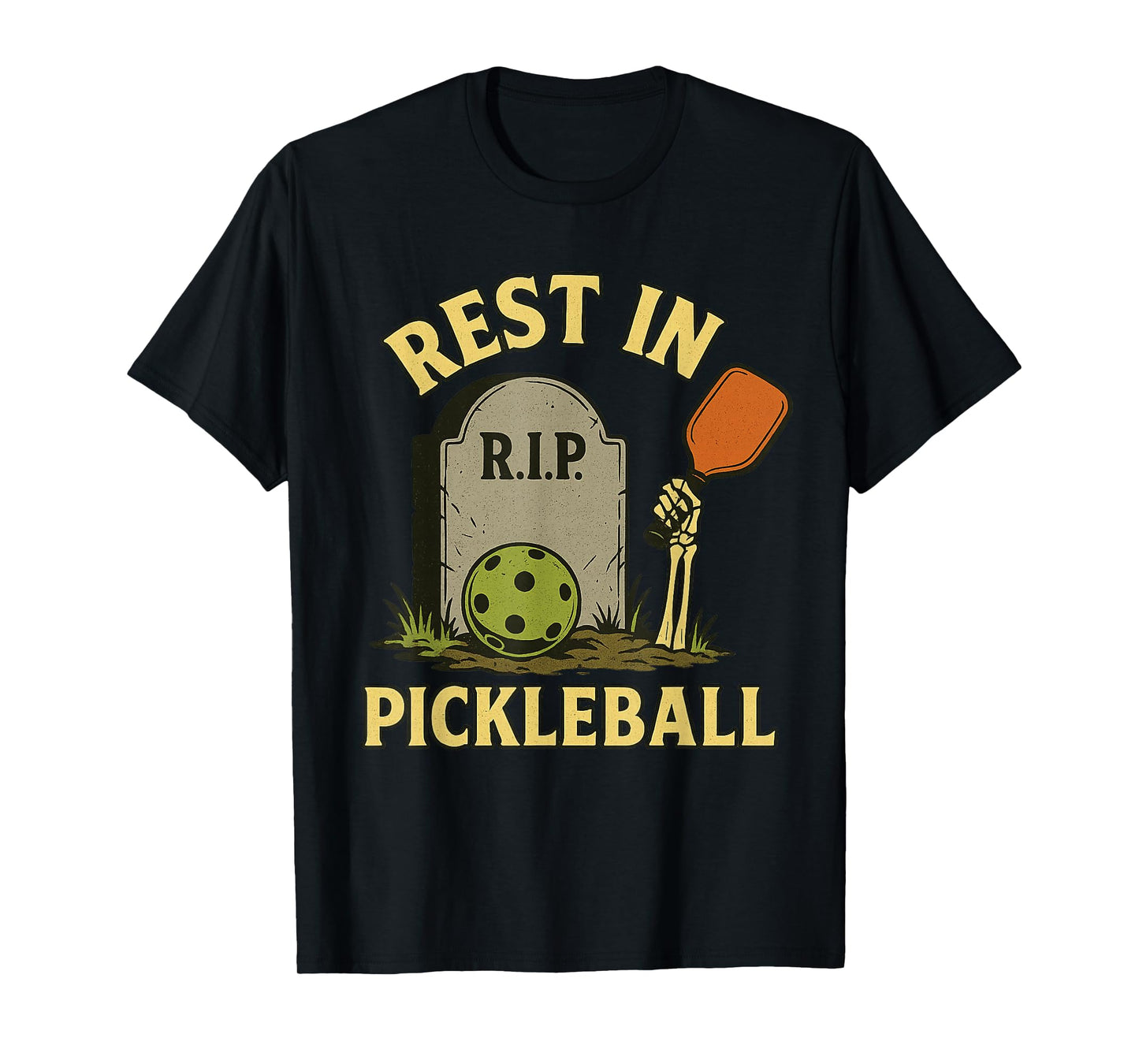 Skeleton Pickleball Shirt Rest in Pickleball Tee T-Shirt