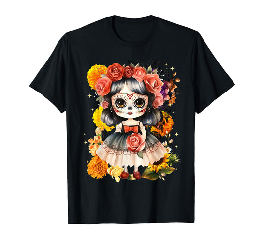 Dia De Los Muertos Muñeca Lele Doll María Halloween Mexico T-Shirt