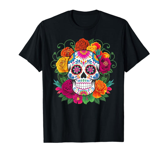 Dia De Los Muertos Costume Day of The Dead Sugar Skull T-Shirt