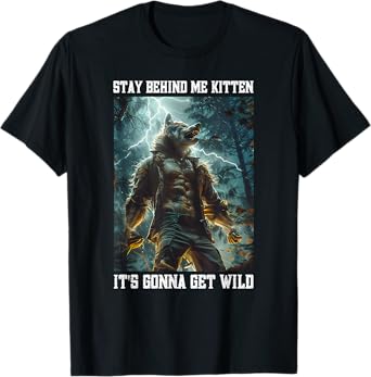 Cringy Werewolf Kitten Wolf Meme Cringe Alpha T-Shirt