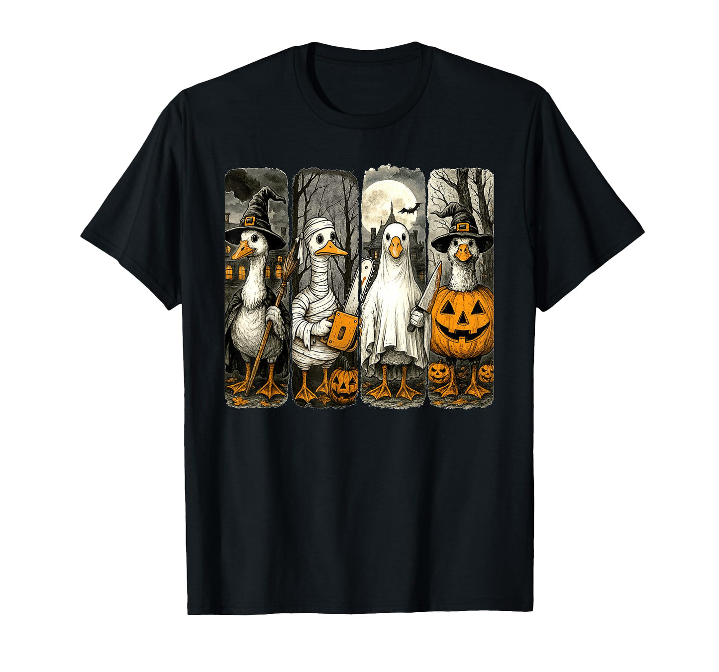 Boys of Fall Horror Shirt Halloween Goose Shirt Spooky Goose T-Shirt