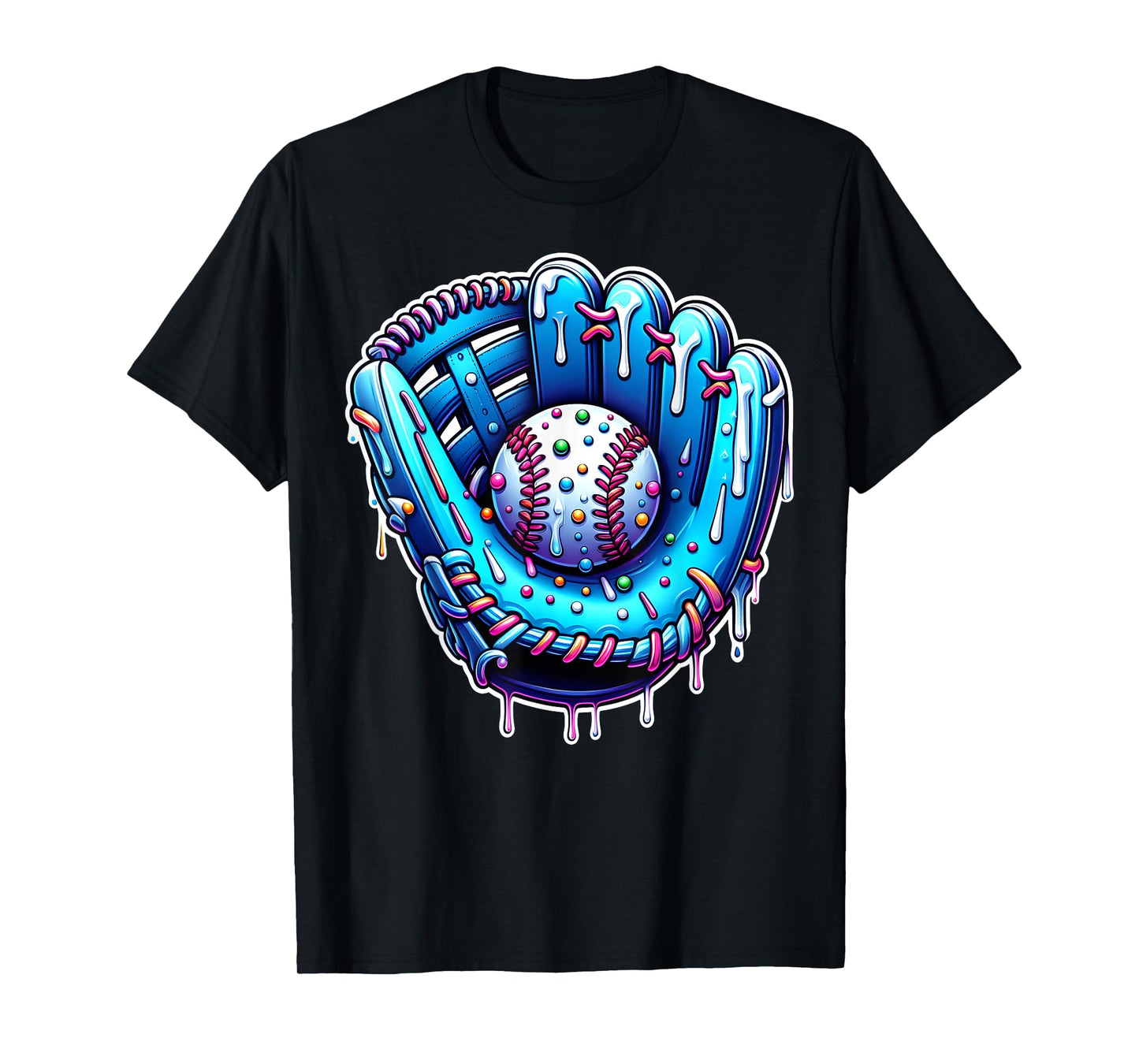 Ice Cream Drip Baseball Stuff Baseball Drip For Boys Graphic T-Shirt