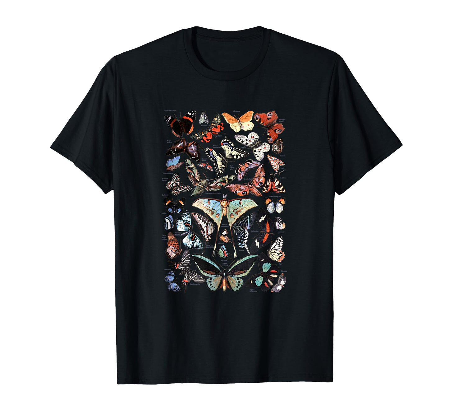 Vintage Butterflies - Butterfly Collection English Names T-Shirt