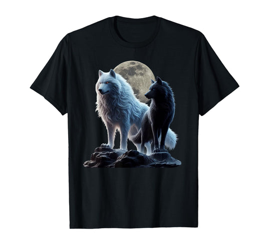 dire wolf white wolf and black wolf Aenocyon dirus dire wolf T-Shirt