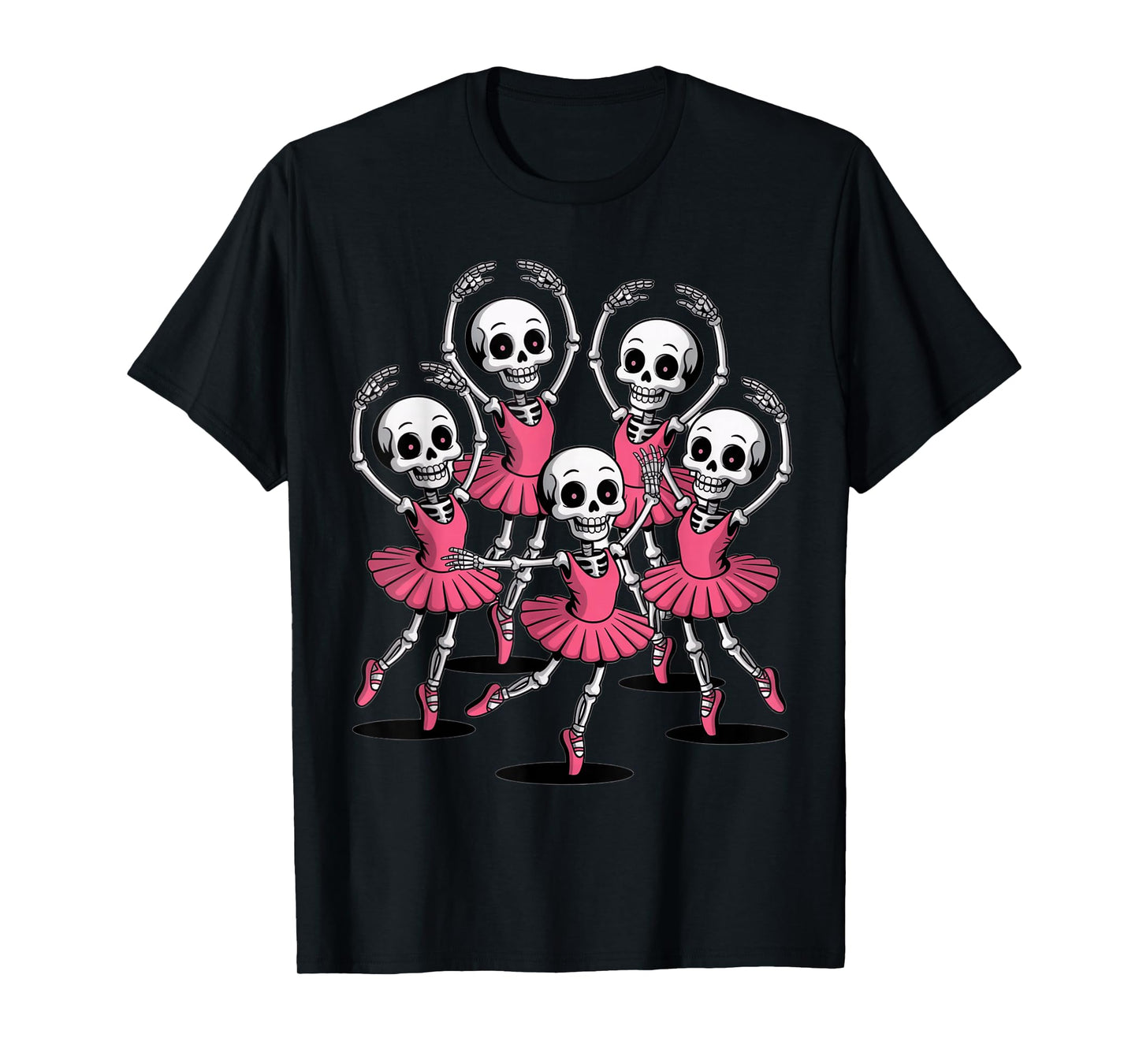 Funny Skeleton Ballerina Dance Halloween Kids Boys Girls T-Shirt