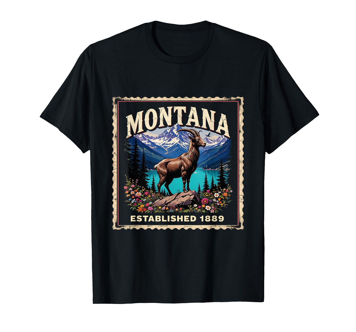 Montana Glacier National Park Travel Northern Lights Trip T-Shirt