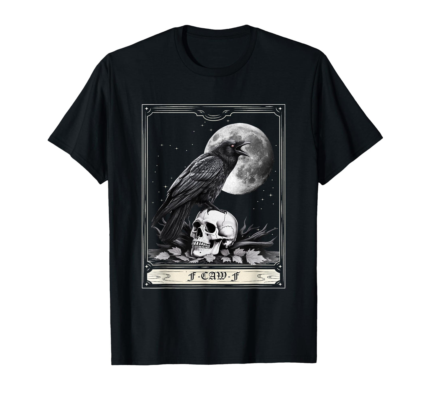 Halloween Tarot Card F Caw F Black Bird F-Caw-F Crow Men T-Shirt