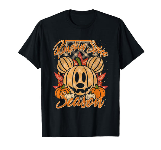 Disney Mickey And Friends Halloween Pumpkin Spice Chest Logo T-Shirt