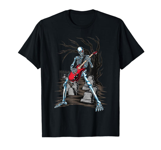 Skeleton Playing Guitar T-Shirt