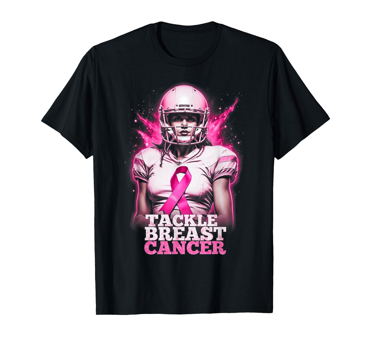 Pink Out Tackle Breast Cancer Awareness American Football T-Shirt
