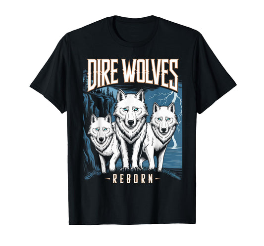 Dire Wolves Reborn Dire Wolf White Wolf Animal Dire Wolf T-Shirt