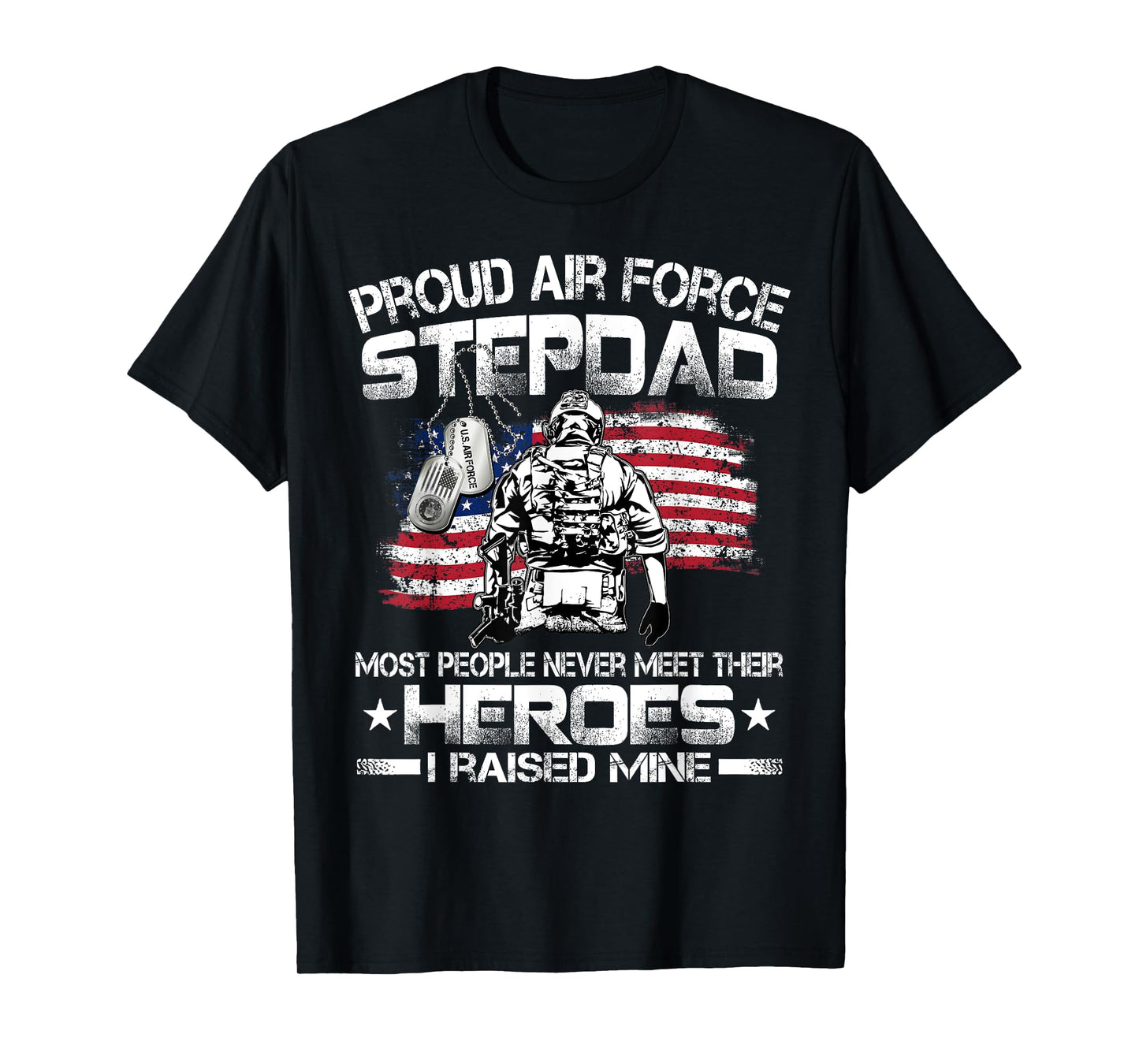 Proud Air Force Step Dad Pride Military Family US Air Force T-Shirt
