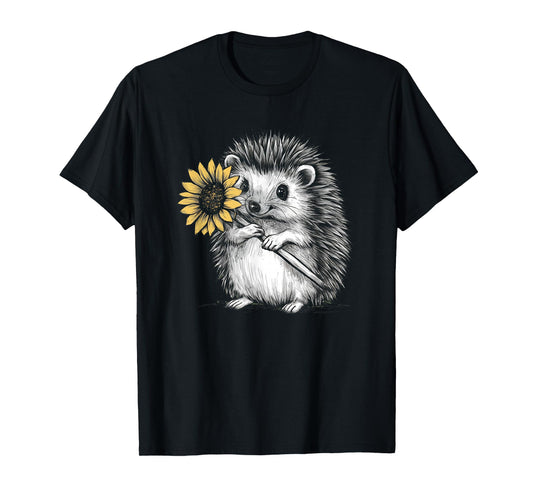 Cute hedgehog with sunflower T-Shirt