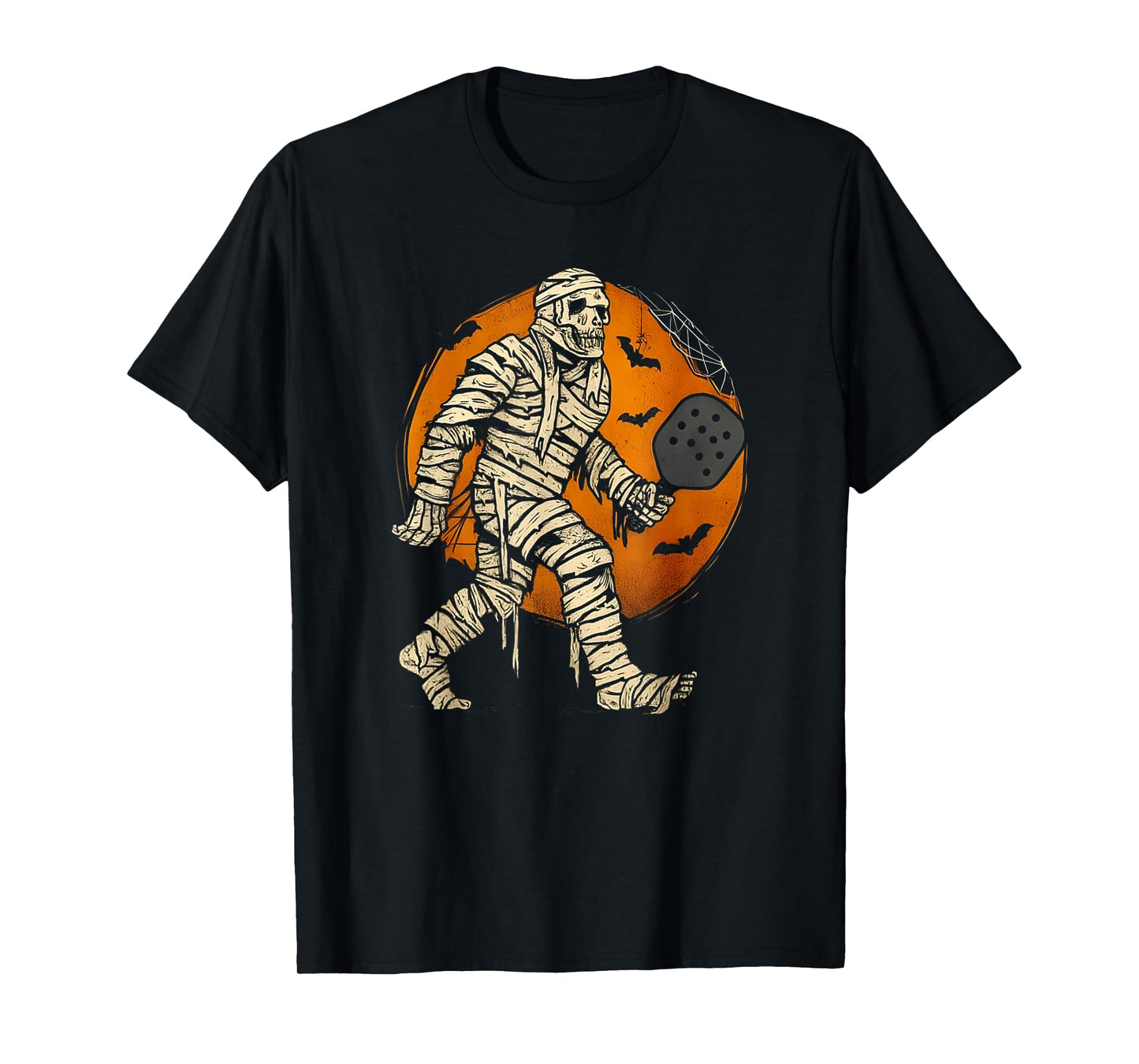 Pickleball Halloween Spooky Paddle and Pumpkin Vibes T-Shirt