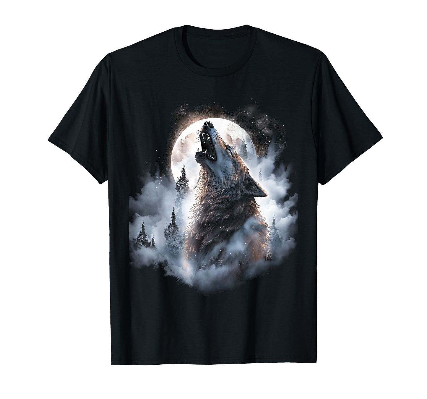 Wolves Howl to the Moon Wolf Wild Animals T-Shirt