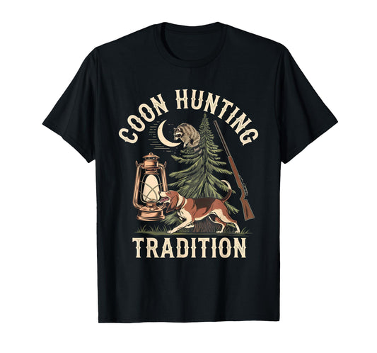Coon Hunting Night – Patriotic Design for Coon Hunters T-Shirt
