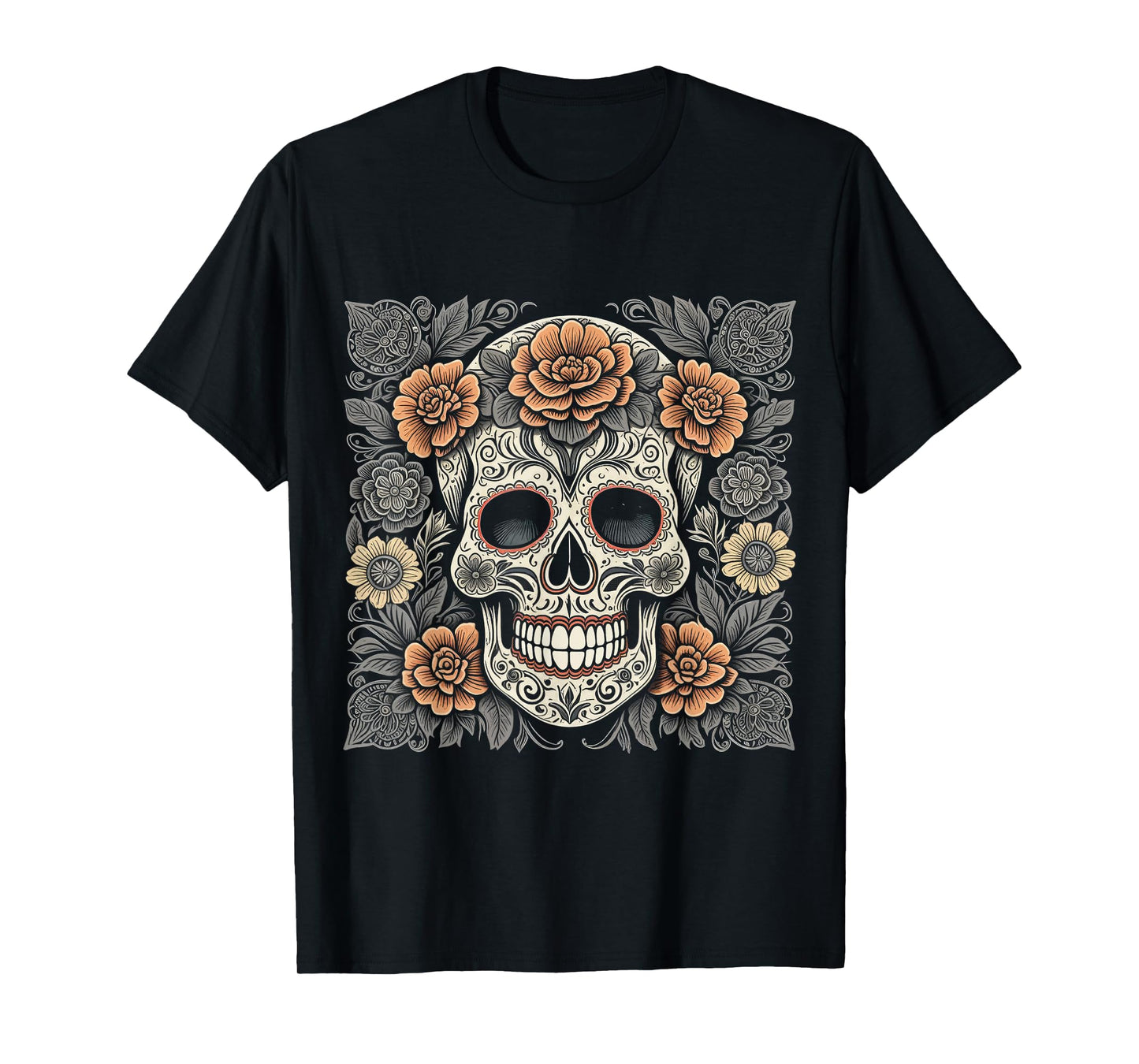 De Los Muertos Day of the Dead Sugar Skull Halloween Women T-Shirt