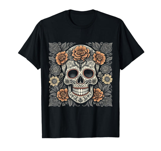 De Los Muertos Day of the Dead Sugar Skull Halloween Women T-Shirt