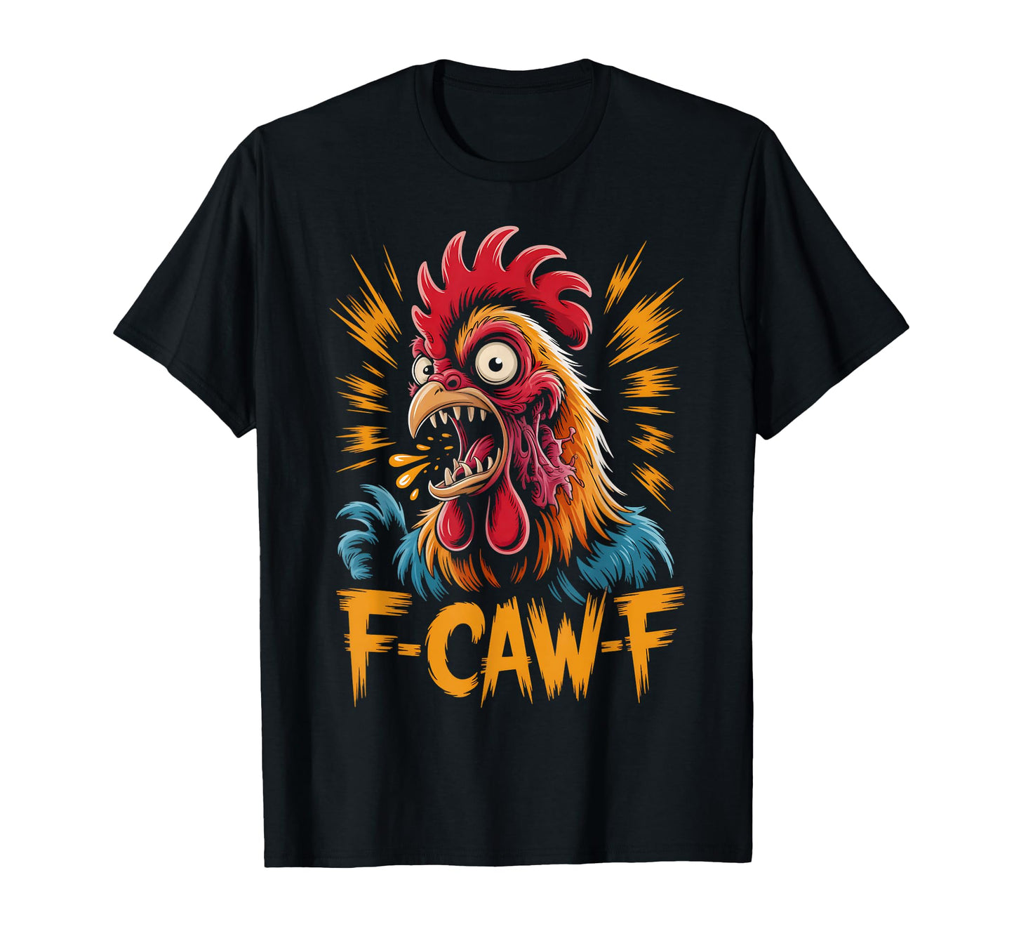 Zombie Chicken Funny Scary Rooster Halloween Horror F-CAW-F T-Shirt