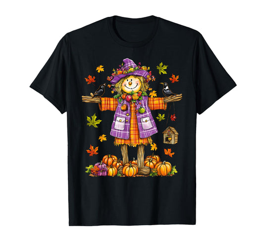 Scarecrow Autumn Fall Season Pumpkin Thanksgiving Halloween T-Shirt