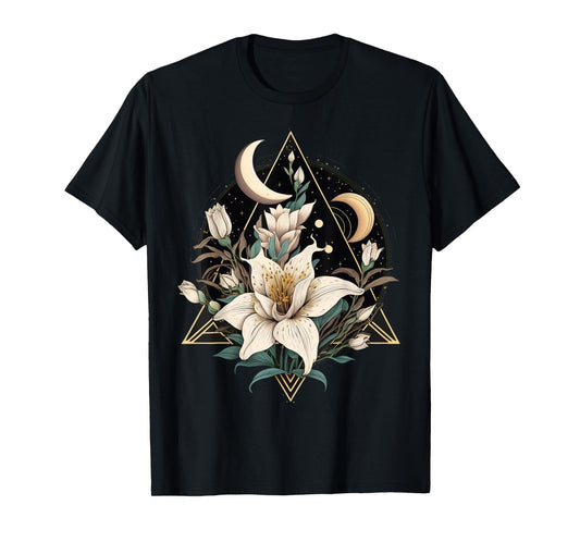 Beautiful Moon Lily Flower on floral Lily T-Shirt