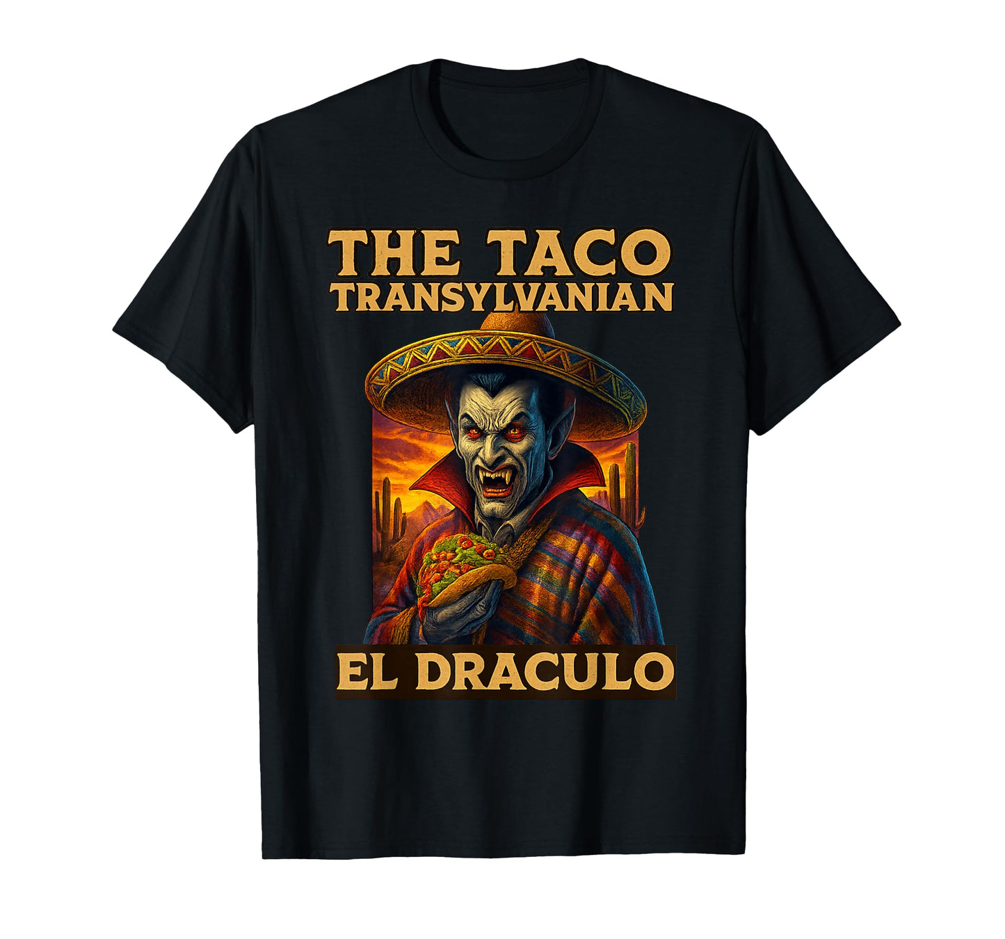 Funny Halloween Tacos El Draculo The Taco Transylvalian T-Shirt